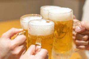 ビールで乾杯