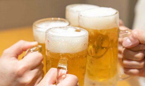 ビールで乾杯